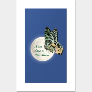 Moth and Moon - Next Stop is the Moon Posters and Art